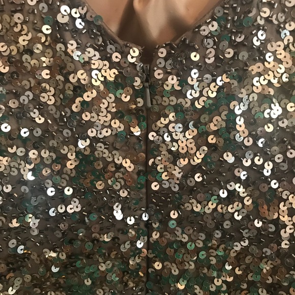 Scala Gold Sequined Party Dress - Women’s Size 6 - Picture 5 of 7